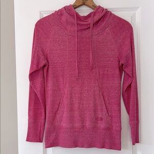 North Face Pink Hoodie Top w Kangaroo Pocket, Long Sleeves, Lightweight, Size M